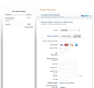 Paypal payment screenshot